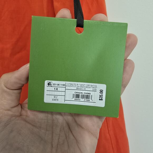 Kate Spade X Target - Scallop Mini Dress - Orange Red Size 1X NWT - Picture 4 of 6